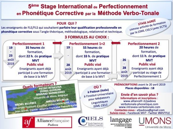 Stage International De Phon Tique Corrective Padoue Me